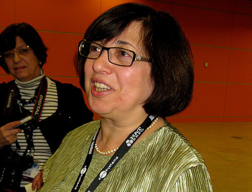 Manana Aslamazyan, head of the "Internews-Armenia" in the All-Russia Exhibition Centre after receiving her TAFI Prize, November 17, 2010. Photo by the "Caucasian Knot"