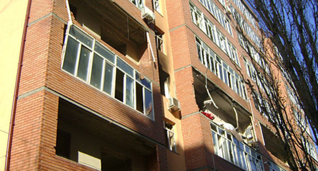 House in Askerkhanova Street, where household gas blew up, Makhachkala, December 14, 2010. Photo by the "Caucasian Knot"