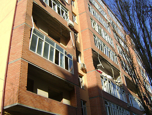 House in Askerkhanova Street, where household gas blew up, Makhachkala, December 14, 2010. Photo by the "Caucasian Knot"