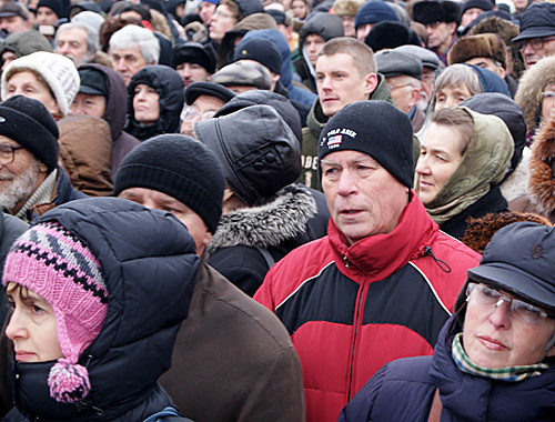 Participants of anti-nationalist rally in Pushkin Square in Moscow, December 26, 2010. Photo by the "Caucasian Knot"