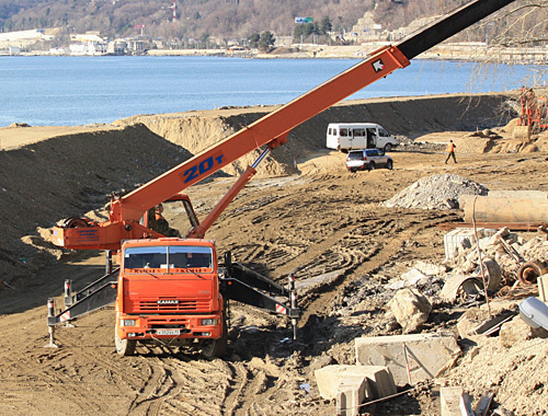 Construction works in Cape Vidny, January 30, 2011. Photo by the "Caucasian Knot"