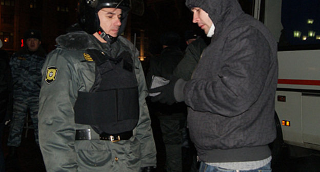 Identity check in Manege Square, Moscow, February 11, 2011. Photo by the "Caucasian Knot"