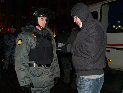 Identity check in Manege Square, Moscow, February 11, 2011. Photo by the "Caucasian Knot"