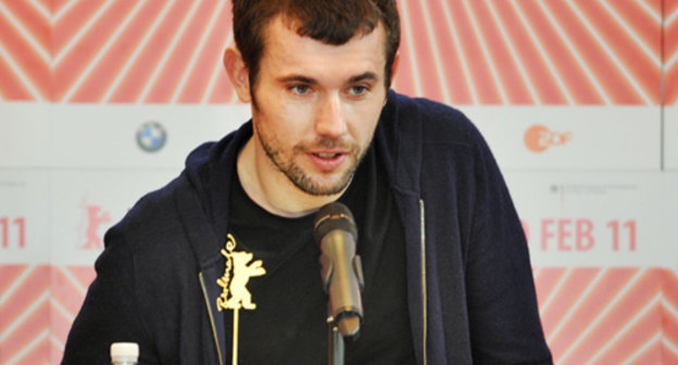 "Barzakh" director Mantas Kvedaravicius at the International Berlin Film Festival, February 11, 2011. © G.Gnaudschun, Amnesty International.