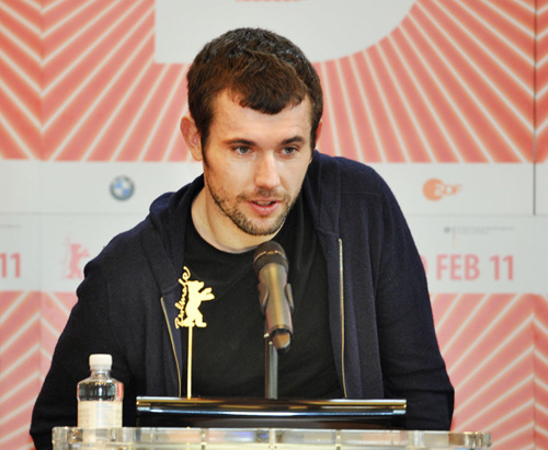 "Barzakh" director Mantas Kvedaravicius at the International Berlin Film Festival, February 11, 2011. © G.Gnaudschun, Amnesty International.