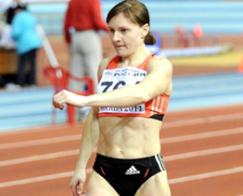 Olesya Zabara at the Indoor European Athletics Championships held on March 4-6 in Paris. Photo from RusAthletics.ru