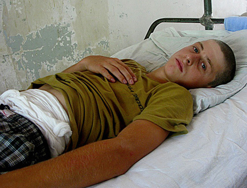 Makhmud Ahmedov at a Makhachkala hospital. Photo by Zakir Magomedov for the "Caucasian Knot"