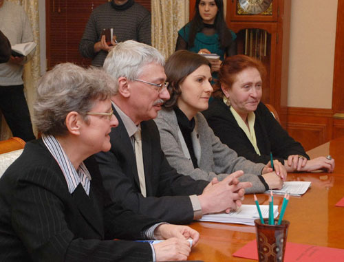 Delegation of the Human Rights Centre "Memorial" at the meeting with President of Dagestan. Makhachkala, April 8, 2011. Photo by Albert Tokaev for the "Caucasian Knot"