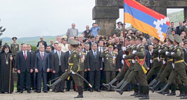 Nagorno-Karabakh, Stepanakert, Memorial Complex. Military parade in honour of the Victory Day, May 9, 2011. Photo by the "Caucasian Knot"