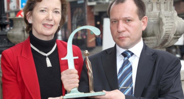  Mary Robinson, ex-President of Ireland, former UN High Commissioner for Human Rights and a member of the Human Rights Group "Elders",  and Igor Kalyapin, Chairman of the "Committee Against Torture", Ireland, Dublin, May 5, 2011. Courtesy of the FrontLine