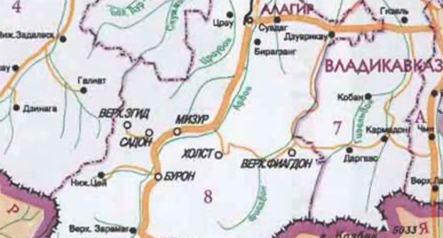 Mizur village on the map. Source: http://zilahar.narod.ru