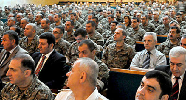 Visiting session of the Collegium under the Minister of Defence of the Republic of Armenia on discipline in Armed Forces and morel and psychological status of servicemen. Armenia, Kapan, June 24, 2011. Photo: www.mil.am