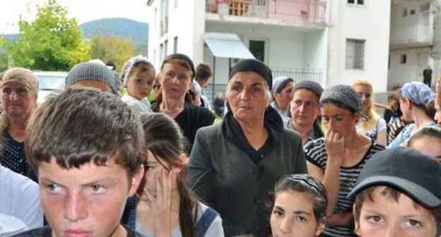 Village of Duisi, Georgia, Pankisi Gorge. Rally against detention of Asmat (Shorena) Khangoshvili, September 19, 2011. Photo: ick.ge