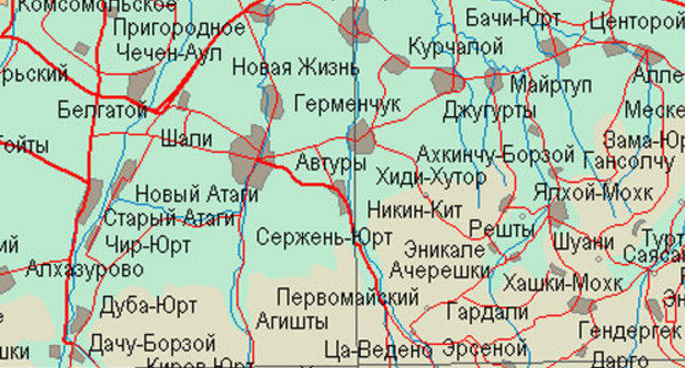 Shali District. Source: www.mirkart.ru