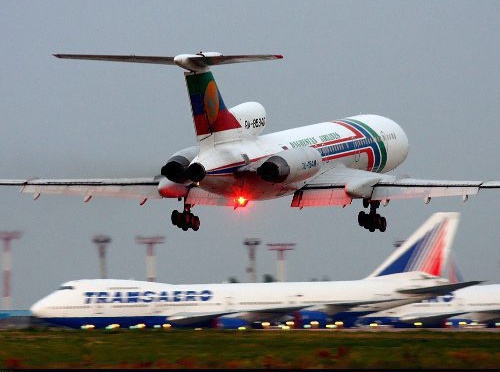 A Tu-154 aircraft of the "Dagestani Airlines" at Domodedovo Airport, June 2011. Photo by Kirill Vinogradov, RussianPlanes.net