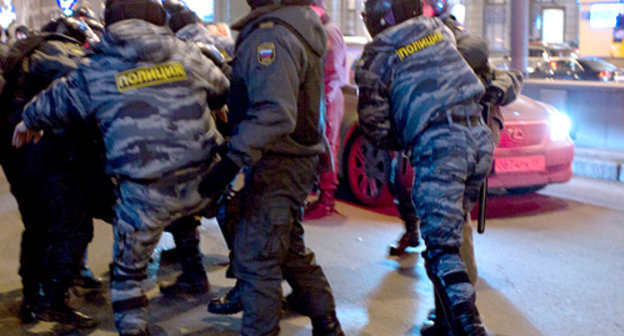 OMON (riot police) in Triumphal Square in Moscow, December 6, 2011. Photo by Elena Mikheeva from Grani.Ru