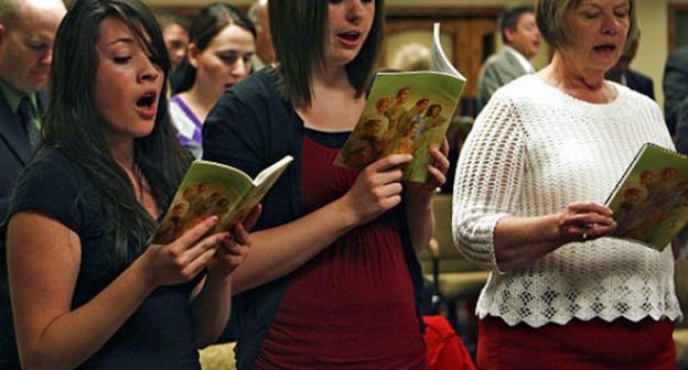 Jehovah's Witnesses at their religious meeting. Photo by Michael Brandy, www.deseretnews.com