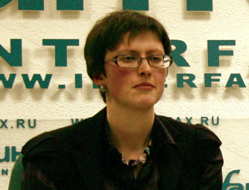 Anna Sevortyan, Director of the Russian Office of the Human Rights Watch at presentation of the HRW's annual report "Human Rights Worldwide", Moscow, January 23, 2012. Photo by Tatiana Gantimurova for the "Caucasian Knot"