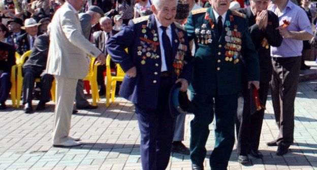 World War II veterans at Victory Day parade, Dagestan, Makhachkala, May 9, 2012. Photo by Patimat Makhmudova for the "Caucasian Knot"