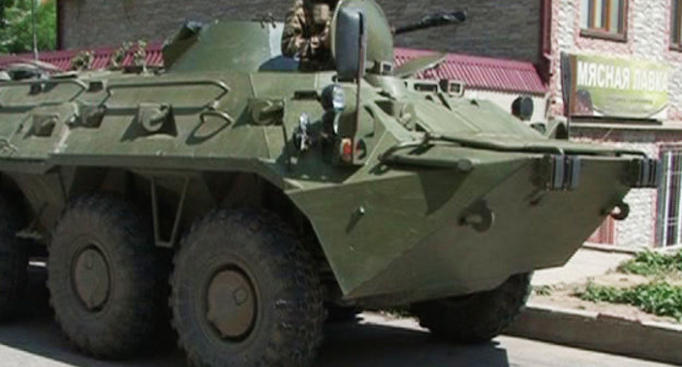 Dagestan, Makhachkala, on June 2, 2012: power agents block No. 46A in Laptiev Street in the township of Reduktorny. Courtesy of http://www.nak.fsb.ru