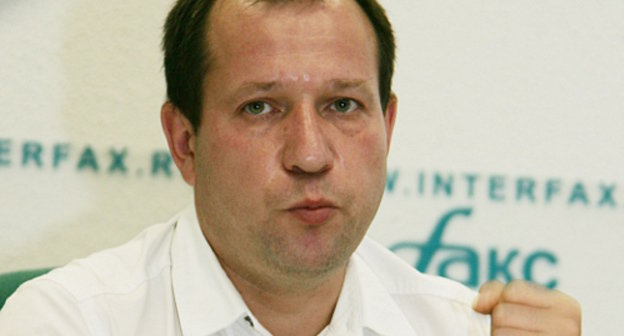 Igor Kalyapin, the head of the Inter-Regional "Committee Against Torture", at a press conference on the unresolved murders of human rights defenders; Moscow, July 13, 2012. Photo by Tatiana Gantimurova for the "Caucasian Knot"