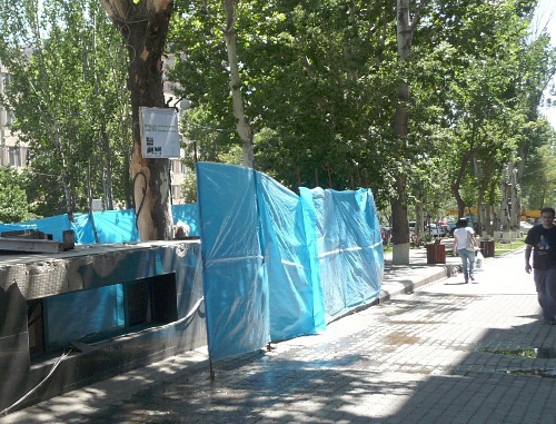 Construction works in Abovyan Street, Yerevan, July 2012. Photo by Armine Martirosyan for the "Caucasian Knot"