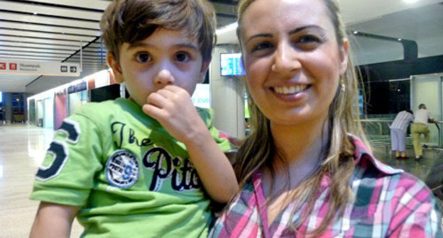 Over 100 Syrian Armenians arrive in Armenia; in the photo: Lucine Nazaryan has come with her family; Armenia, Yerevan, August 6, 2012. Photo by Armine Martirosyan for the "Caucasian Knot"