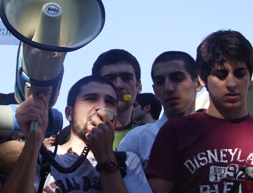 Protest actions in connection with the facts of torture in prisons. Tbilisi, September 24, 2012. Photo by Edita Badasyan for the "Caucasian Knot" 