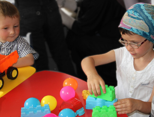 Children in kindergarten of Itum-Kali, Chechnya, 2012. Photo from http://itum-kali.com