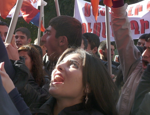 A march of students, organized by the Students' Union of the ARF in Yerevan, November 15, 2012. Photo by Armine Martirosyan for the "Caucasian Knot"