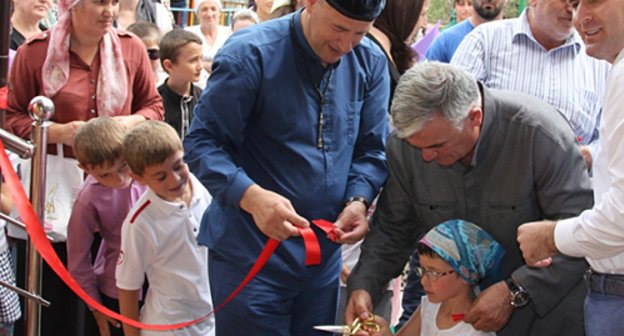 Opening a kindergarten in Itum-Kali, Chechnya. Courtesy of http://itum-kali.com