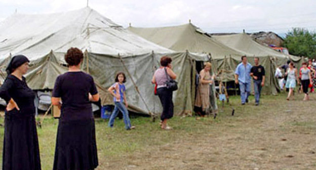 Territory of temporary accommodation centre (TAC) "Promzhilbaza" in Karabulak, Ingushetia. Photo from http://sp-analytic.ru