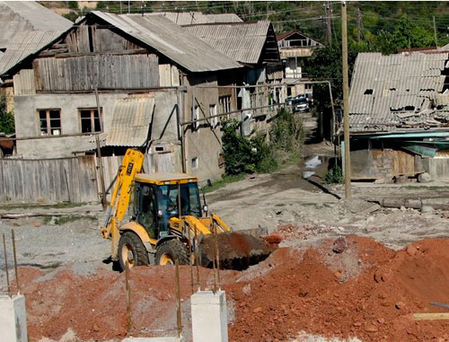 Construction of the "Jewish District" in Tskhinvali, September 2009. Courtesy of the http://osinform.ru