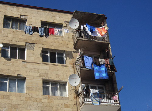 The student dormitory of the Artsakh State University in Stepanakert, Nagorno-Karabakh, April 2013. Photo by Alvard Grigoryan for the "Caucasian Knot"