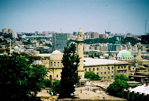 Azerbaijan, Baku, panorama with 4 Mosques. Photo by www.flickr.com/photos/9549670@N05