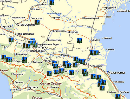 A piece of the "Maps of Peaceful Caucasus" project. Photo by http://maps.yandex.ru/?text=http://www.kavkaz-uzel.ru/geo_objects/map.xml