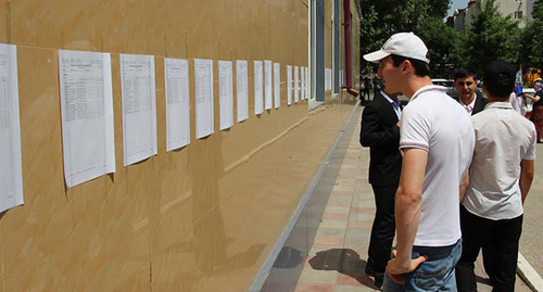 At USE centre in Grozny. Photo by Akhmed Aldebirov for the ‘Caucasian Knot’. 