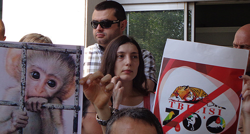 Protesters in Tbilisi. Photo by Inna Kukudzhanova for the ‘Caucasian Knot’. 