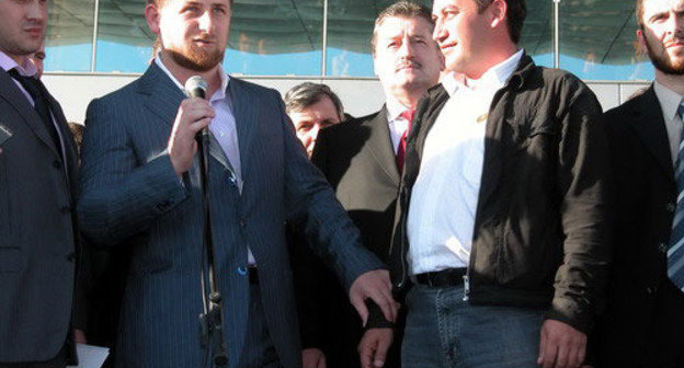 Ramzan Kadyrov (second from the left). Photo by www.chechnyafree.ru