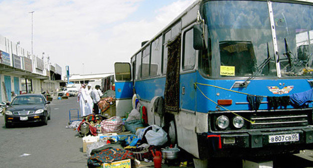 Bus with Russian pilgrims in Saudi Arabia. Photo by the "Caucasian Knot"