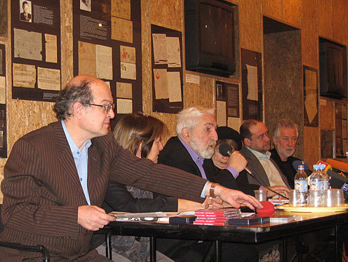 Museum and public center named after Andrei Sakharov, prize "For Journalism as a Deed". Jury (left to right): Yuri Samodurov, Director of Sakharov Center; Pilar Bonet, "El Pais" newspaper correspondent; Alexei Simonov, President of Glasnost Protection Foundation, chairman of prize jury; Elvira Goriukhina ("Novaya Gazeta"); Alexei Pankin, chief editor of magazine "Strategiya I Practica Izdatelskogo Biznesa. Ifra-GIPP Magazin"; Peter Vins, prize founder. Moscow, December 2007. Photo by the "Caucasian Knot"