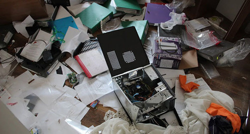 Pogrom of the office of the Joint Mobile Group (JMG) in Grozny on June 3, 2015. Photo by the "Caucasian Knot"