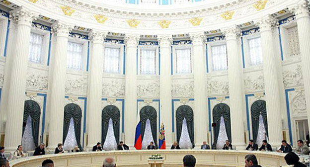 The president of the Russian Federation Dmitry Medvedev holds a meeting with the representatives of human rights organizations. Moscow 19, 2010. Photo by www.kremlin.ru