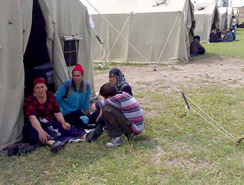 The campsite in the centre district of Sabirabad, for the citizens of flooded Azerbaijan areas. Photo by Azer Ismailov for the "Caucasian Knot"