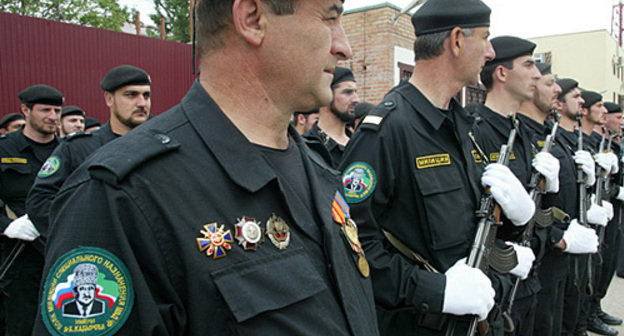 hters of the Ahmad Kadyrov Special-Purpose Regiment of the Interior Ministry. Chechnya, Grozny. Photo by www.chechnyafree.ru