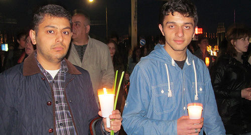 Participants of the rally in memory of soldiers and officers perished in Nagorny Karabakh, April 10, 2016. Photo by Tigran Petrosyan for the ‘Caucasian Knot’. 