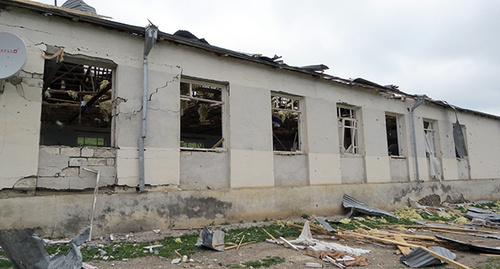 Community centre in Mertakert District of Nagorny Karabakh after Karabakh conflict escalation. Photo by Alvard Grigoryan for the ‘Caucasian Knot’. 