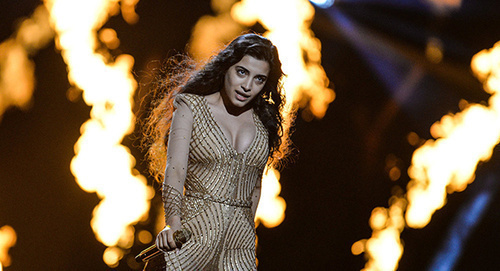 Syamra's performance at the "Eurovision 2016". Photo: © Sputnik/ Vladimir Astapkovich, http://ru.sputnik.az/culture/20160514/405160344.html