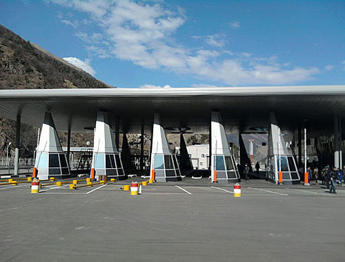 Opening of the "Kazbegi-Verkhni Lars" border check point, March 1, 2010. Photo by the "Caucasian Knot"