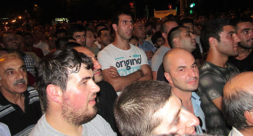 Protesters in Yerevan, July 21, 2016. Photo by Tigran Petrosyan for the ‘Caucasian Knot’. 